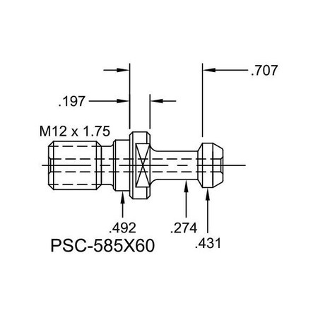 Tj Davies Co Coolant Through Retention Knob PSC-585X60